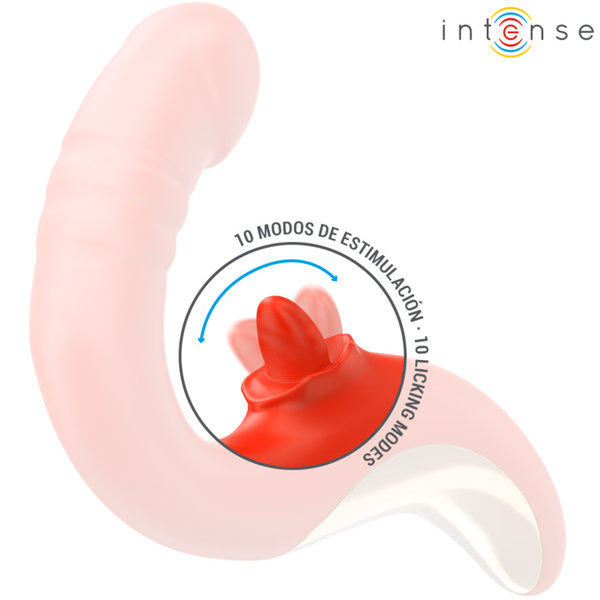 Paulina vibrador y estimulador en forma de u rojo 2