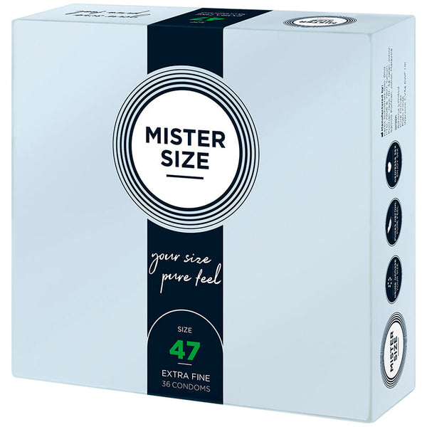 Mister preservativos talla xs 47 mm (36 unidades)