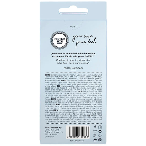 Mister preservativos talla s 49 mm (10 unidades)