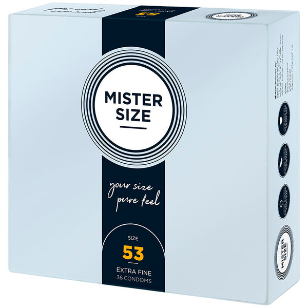 Mister preservativos talla m 53 mm (36 unidades)