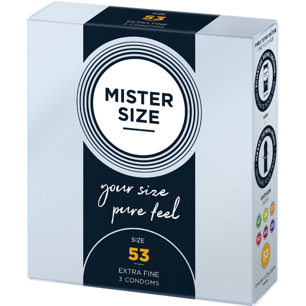 Mister preservativos talla m 53 mm (3 unidades)