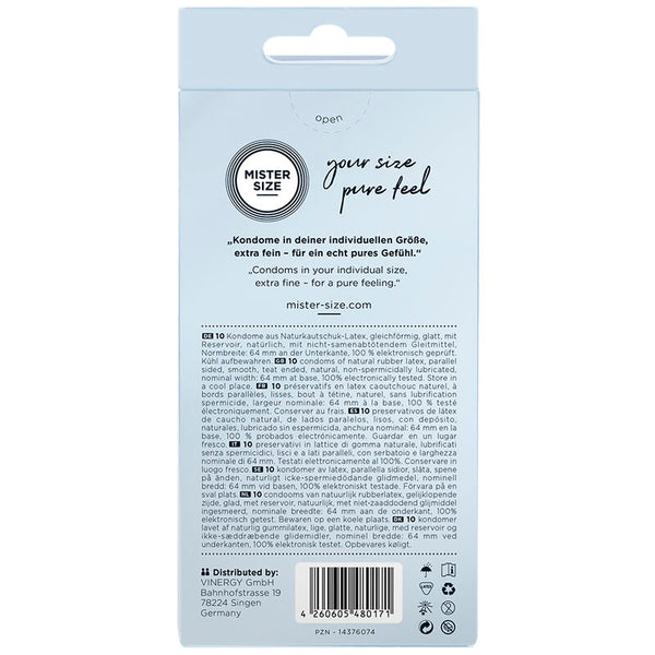 Mister preservativos talla xxl 64 mm (10 unidades)