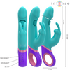 Mónica vibrador rabbit con estimulador rotatorio del Punto G azul