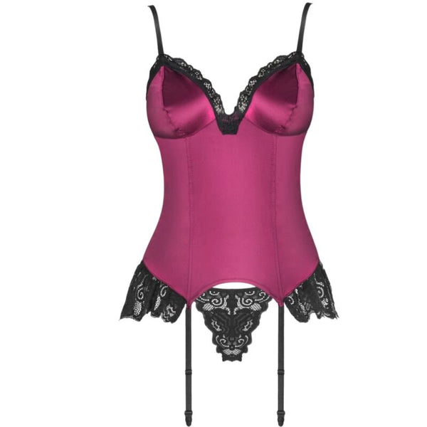 Livco agrafena cf 90436 corset con tanga burdeos s m
