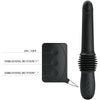 Pazuzu vibrador 3 modos de empuje negro