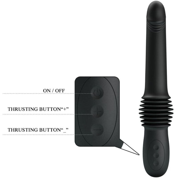 Pazuzu vibrador 3 modos de empuje negro