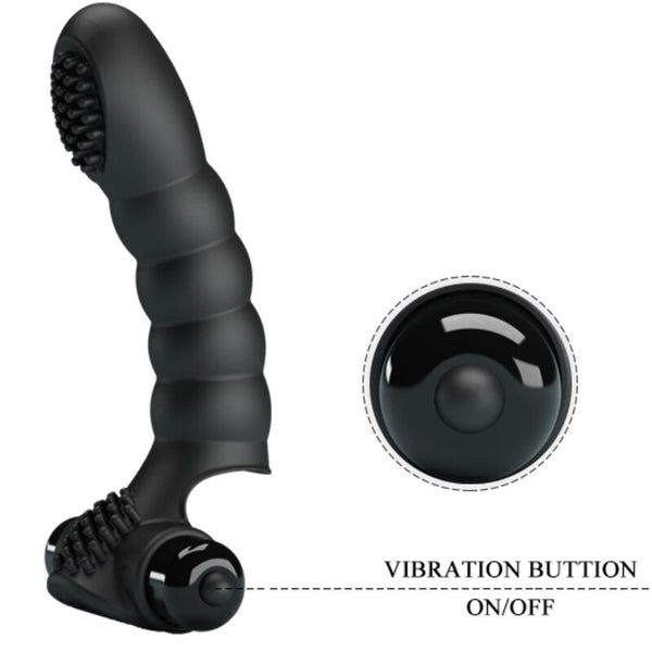 Alexander vibrador de dedo 10 vibraciones negro