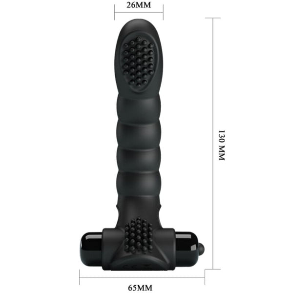 Alexander vibrador de dedo 10 vibraciones negro