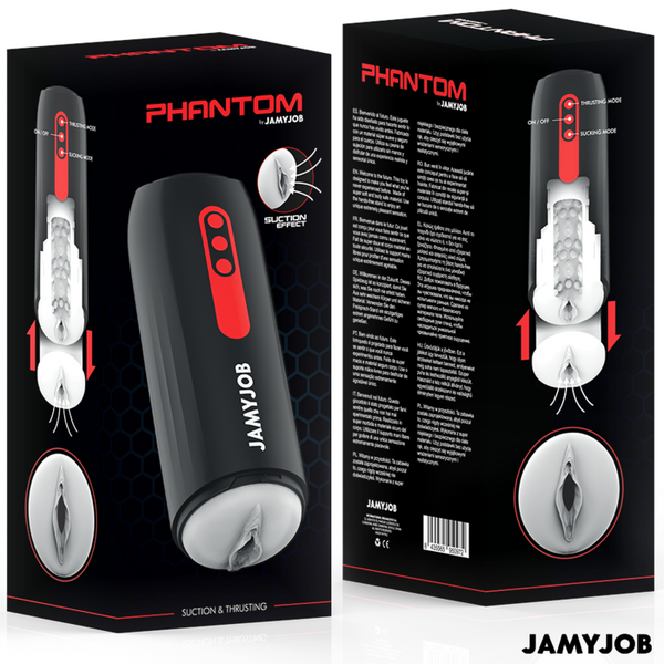 Phantom masturbador vagina automático 5 modos succionador y empuje