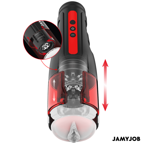Jamyjob cyclone masturbador vagina automático 10 modos rotación y empuje