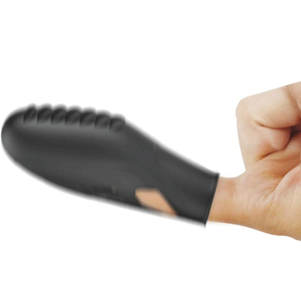 Gilo vibrador de dedo silicona negro
