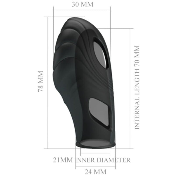 Lich vibrador de dedo silicona negro
