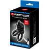 Passionate ring doble anillo vibrador con estimulador clítoris negro