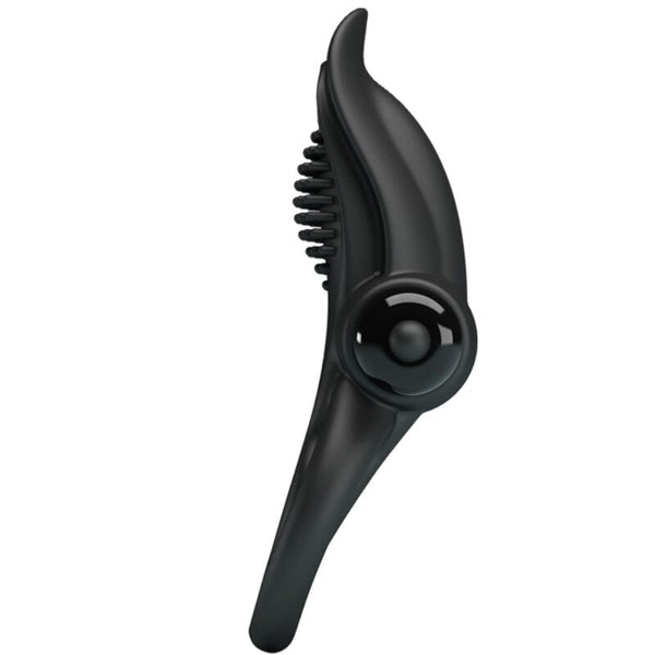 Doble anillo vibrador con estimulador clítoris 10 vibraciones negro