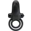 Doble anillo vibrador con estimulador clítoris 10 vibraciones negro