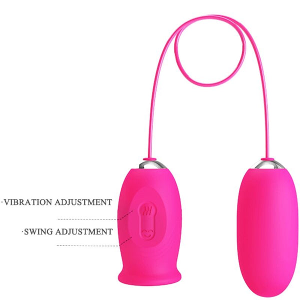 Daisy huevo vibrador con lengua estimuladora de clítoris rosa