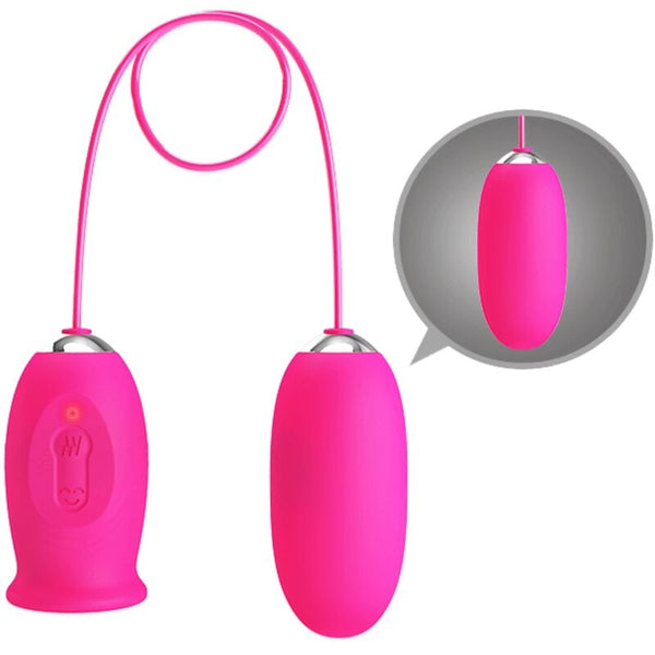 Daisy huevo vibrador con lengua estimuladora de clítoris rosa