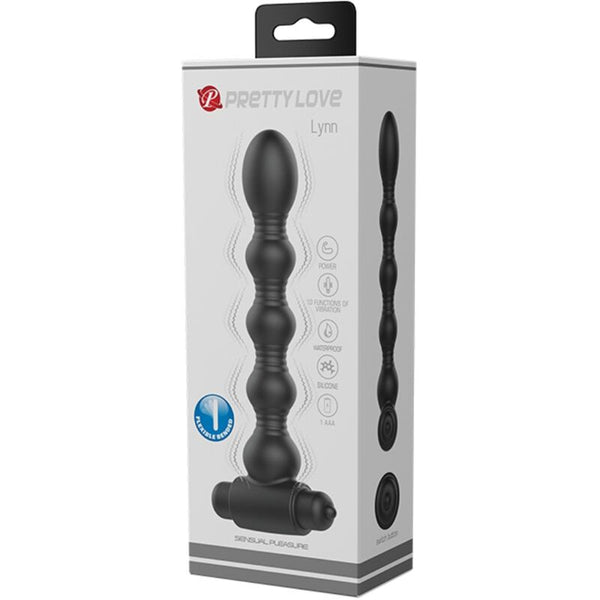 Pretty lynn plug anal silicona 10 vibraciones negro