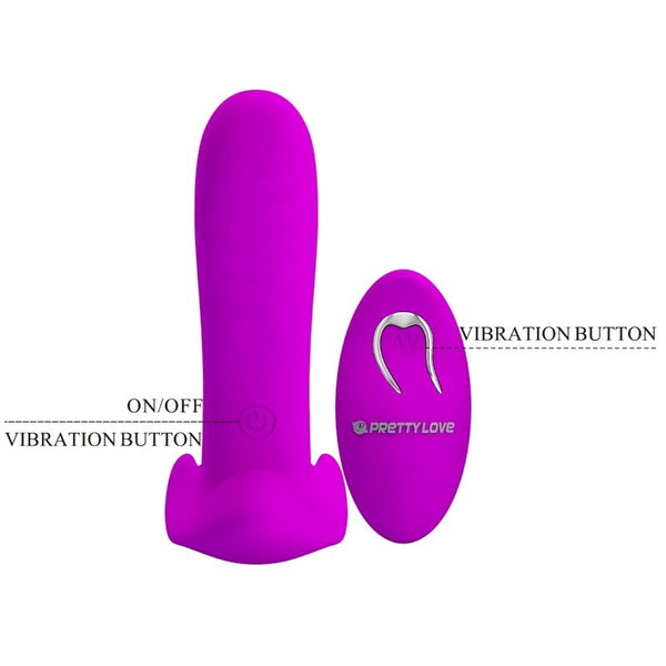 Masajeador y vibrador 12 vibraciones control remoto morado