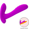 Masajeador y vibrador 12 vibraciones control remoto morado
