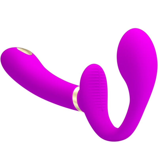 Thunderbird vibrador doble arnés control remoto morado