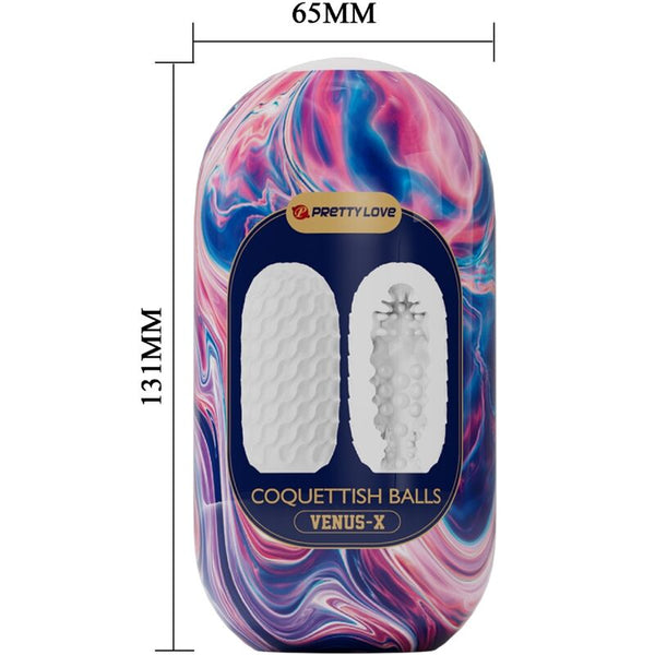 Pretty coquettish balls masturbador masculino silicona blanco