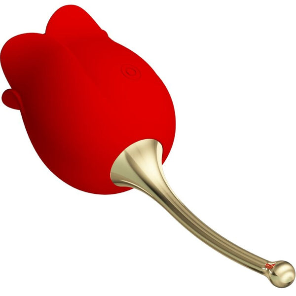 Rose lover rosa estimuladora de clítoris 12 vibraciones rojo