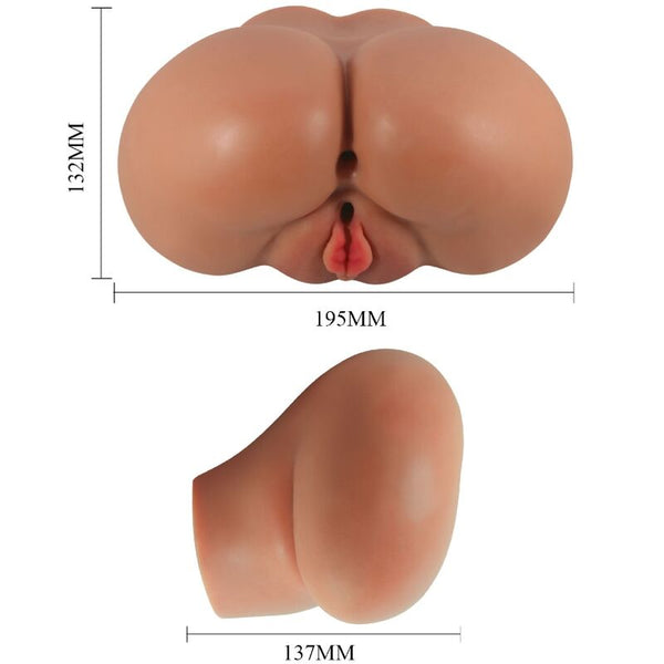 Luna trasero vibrador con vagina y ano realístico control remoto