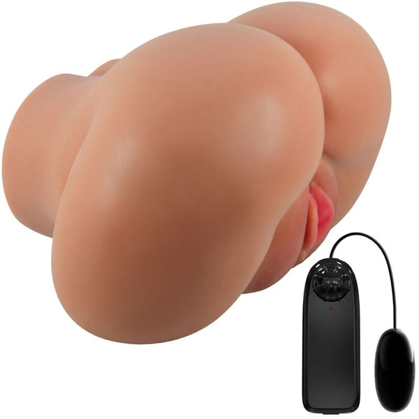 Luna trasero vibrador con vagina y ano realístico control remoto