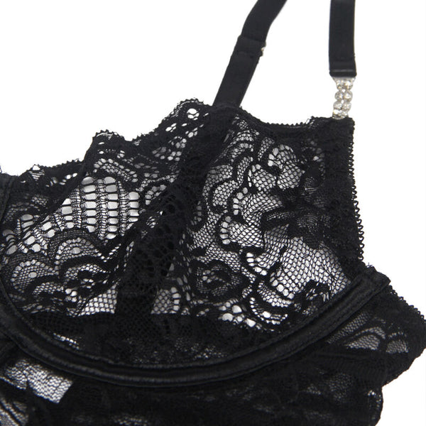 Subblime 954185 babydoll de encaje con tirantes ajustables negro s m