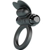 Debonaire anillo vibrador conejo 10 vibraciones negro