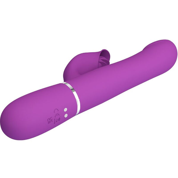 Vibrador y estimulador multifunción 4 en 1 morado
