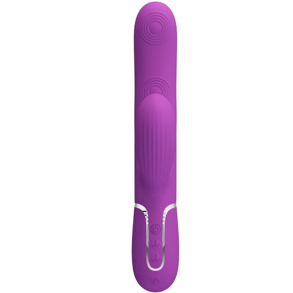 Perlita vibrador rabbit multifunción 3 en 1 morado