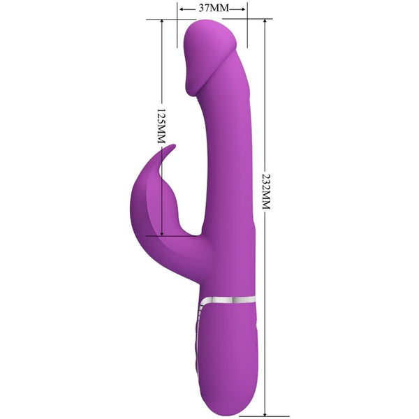 Kampas vibrador rabbit multifunción 3 en 1 morado