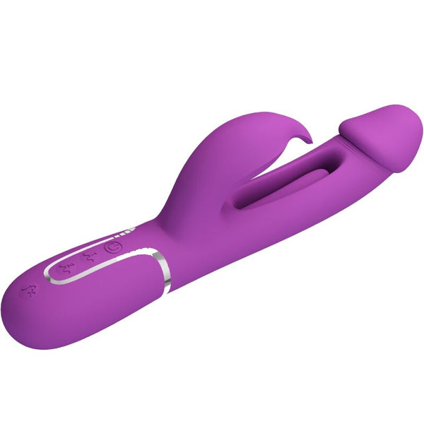 Kampas vibrador rabbit multifunción 3 en 1 morado