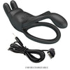 Seth doble anillo vibrador rabbit 7 vibraciones negro