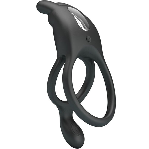 Seth doble anillo vibrador rabbit 7 vibraciones negro