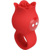 Jae vibrador de dedo forma de rosa 10 vibraciones rojo