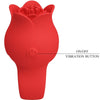 Jae vibrador de dedo forma de rosa 10 vibraciones rojo