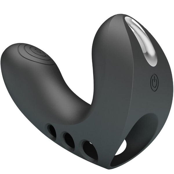 Camelia vibrador de dedo 7 vibraciones negro