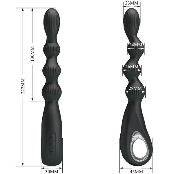 Federer vibrador anal 12 vibraciones negro