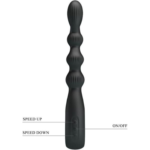 Federer vibrador anal 12 vibraciones negro