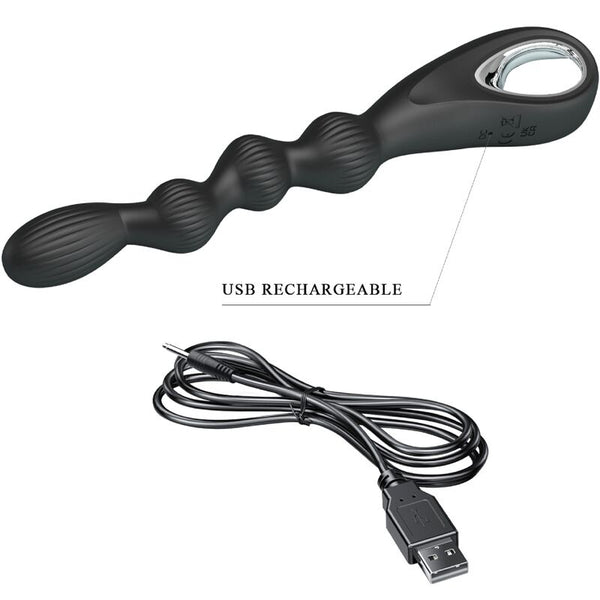 Federer vibrador anal 12 vibraciones negro