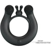 Dahlia anillo vibrador con estimulador de clítois 12 vibraciones negro