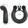 Dahlia anillo vibrador con estimulador de clítois 12 vibraciones negro