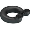 Dahlia anillo vibrador con estimulador de clítois 12 vibraciones negro