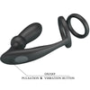 Pretty emoni anillo pene con plug anal 12 vibraciones negro