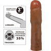 Pretty kylian funda para pene con extensión de 7.6 cm mulato
