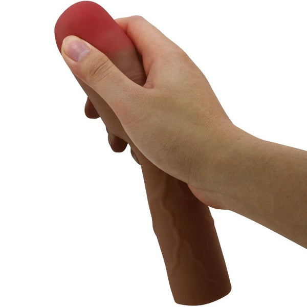 Pretty kylian funda para pene con extensión de 7.6 cm mulato