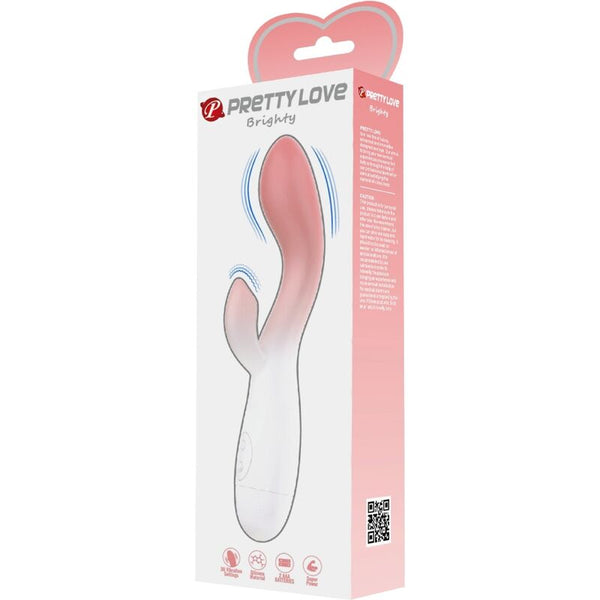 Brighty vibrador Punto G con estimulador clítoris 30 vibraciones rosa